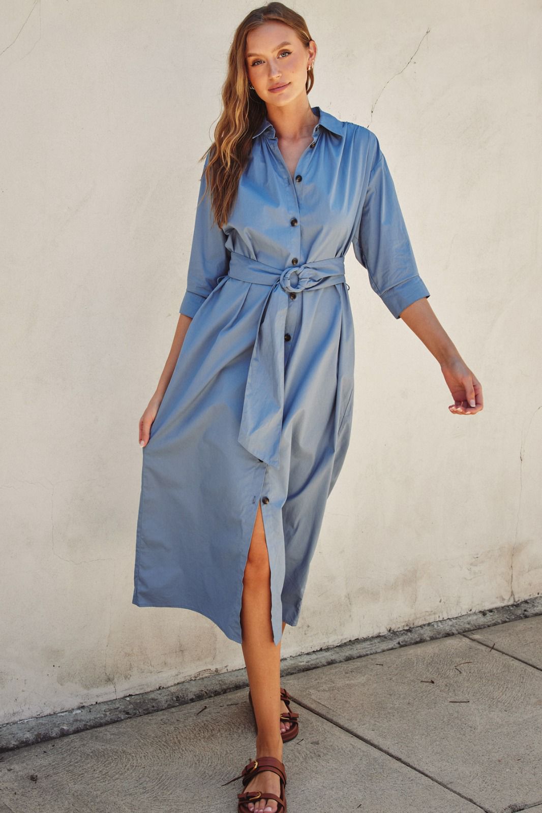 Vestido tipo denim blue