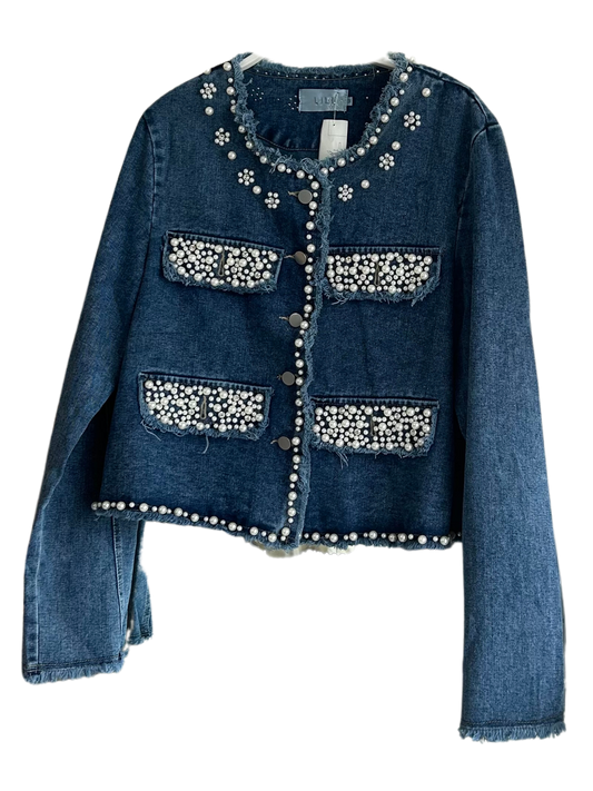 JACKET DENIM PERLAS